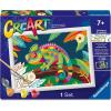 image:imageRavensburger CreArt Colorful Chameleon PaintbyNumber Kit  Complete Set with Brushes amp 15 WaterBased Paints  ColorCoded Outlines  Ages 9