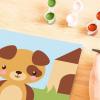 image:imageRavensburger CreArt Cute Puppy PaintbyNumber Kit  Complete Set with Brushes amp 6WaterBased Paints  ColorCoded Outlines  Ages 7
