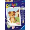 image:imageRavensburger CreArt Cute Puppy PaintbyNumber Kit  Complete Set with Brushes amp 6WaterBased Paints  ColorCoded Outlines  Ages 7