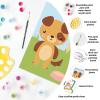 image:imageRavensburger CreArt Cute Puppy PaintbyNumber Kit  Complete Set with Brushes amp 6WaterBased Paints  ColorCoded Outlines  Ages 7