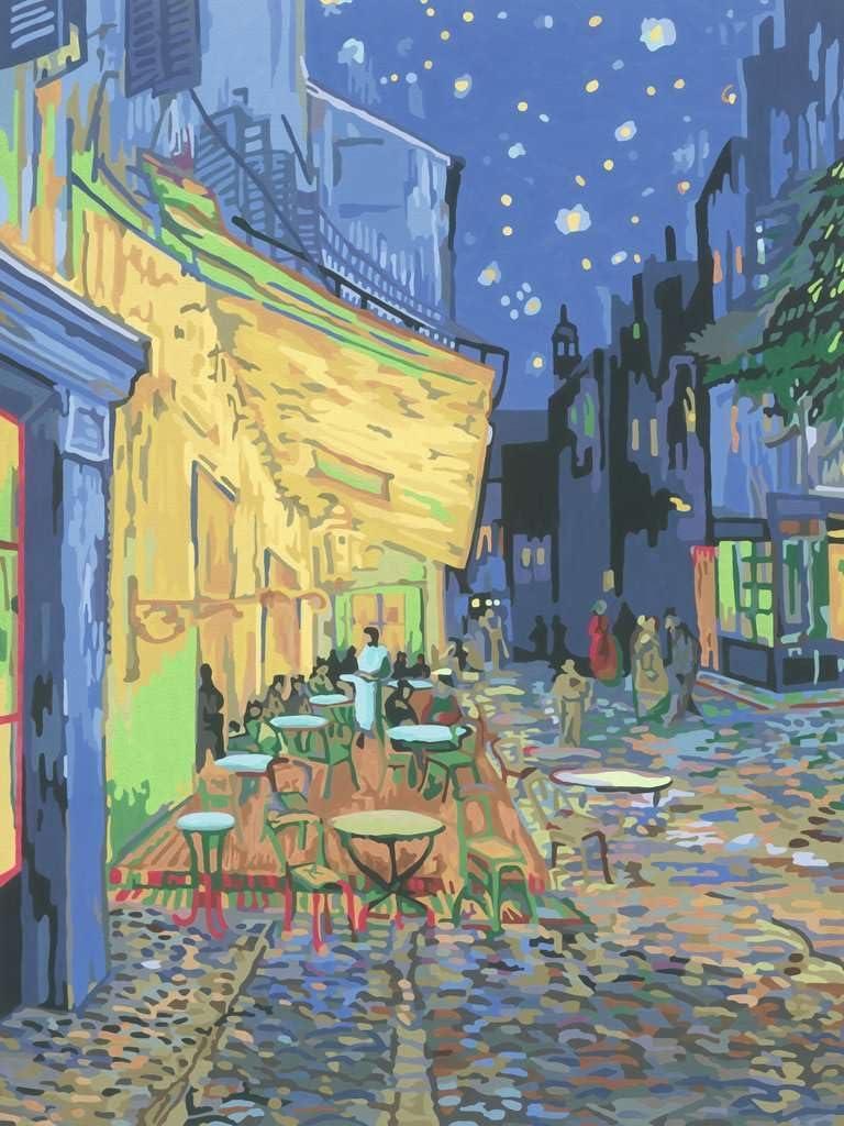 image:imageRavensburger Van Gogh Caf Terrace at Night Paint by Numbers Kit for Adults  23519  Painting Arts and Crafts for Ages 14 and UpMulticolored